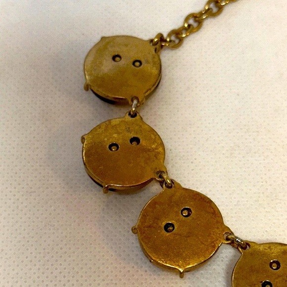 J. Crew Tortoise and Crystal Pendant Necklace with Matching Bracelet - EUC - Picture 5 of 11